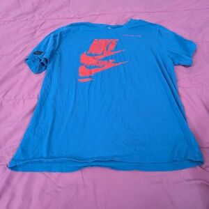 Nike Vibrant Blue Tee with Striking Red Graphic